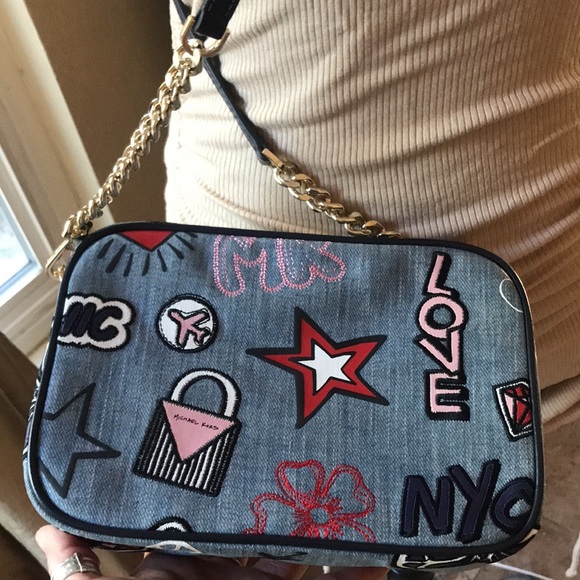 MICHAEL KORS 🔥🔥Ginny Med Embroidered Denim Crossbody - Picture 4 of 7